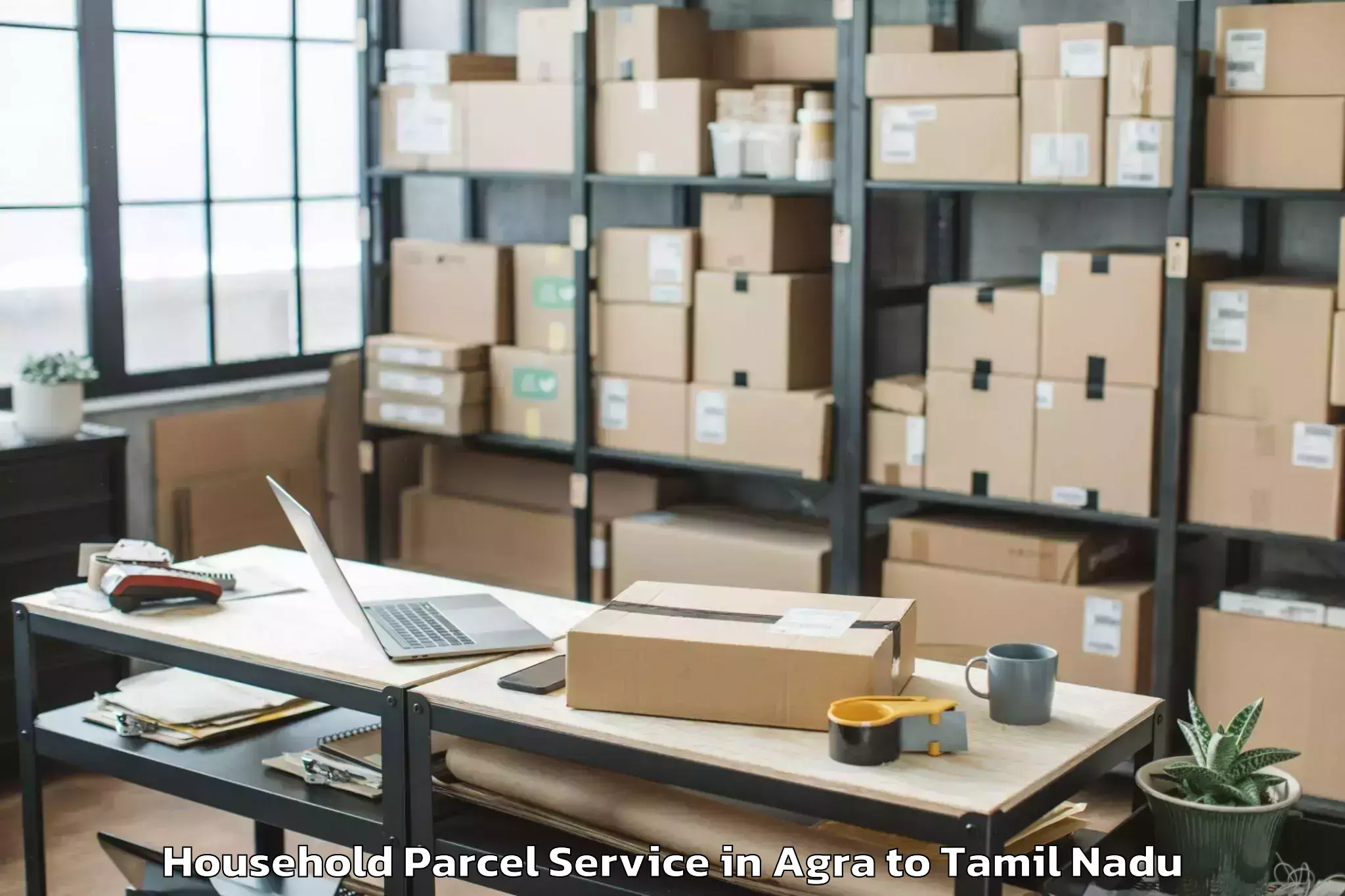 Professional Agra to Chennai Marina Mall Household Parcel